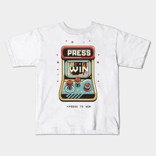 Press To win Funny humorous Gaming Kids T-Shirt